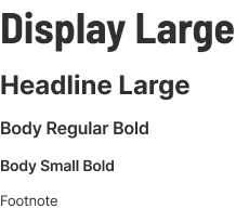 Type ramp — display, headline, body, and utility text roles tuned for iOS and Android