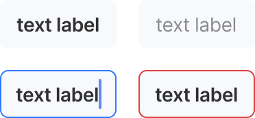 Input — text fields and entry states