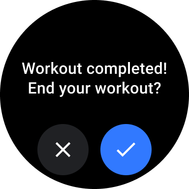 Dialog — the native Wear OS confirmation dialog on the round screen