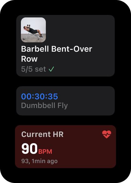 Items — the native watchOS rounded content items