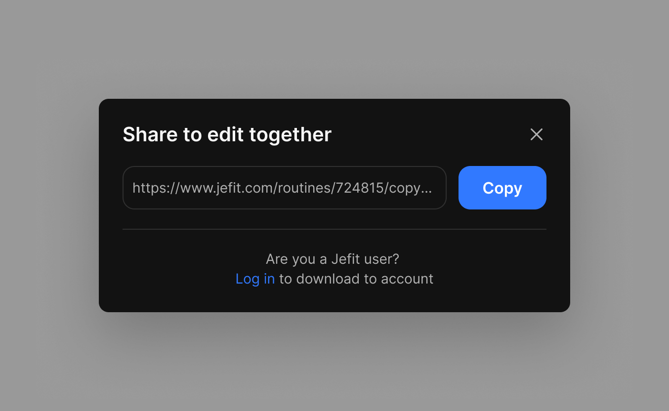 Web modals, dark theme — the same dialog and overlay surfaces remapped for dark