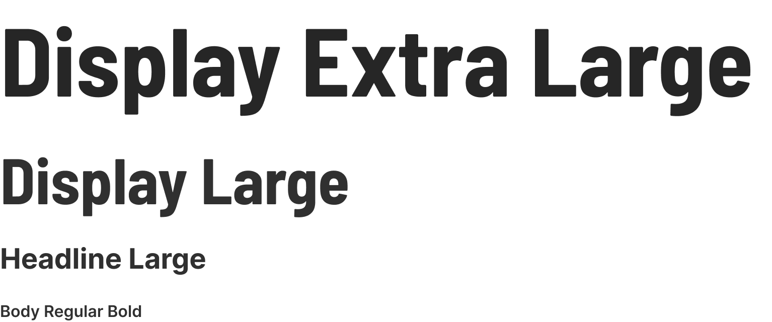 Web type ramp — display, headline, body, and utility roles scaled up for desktop reading
