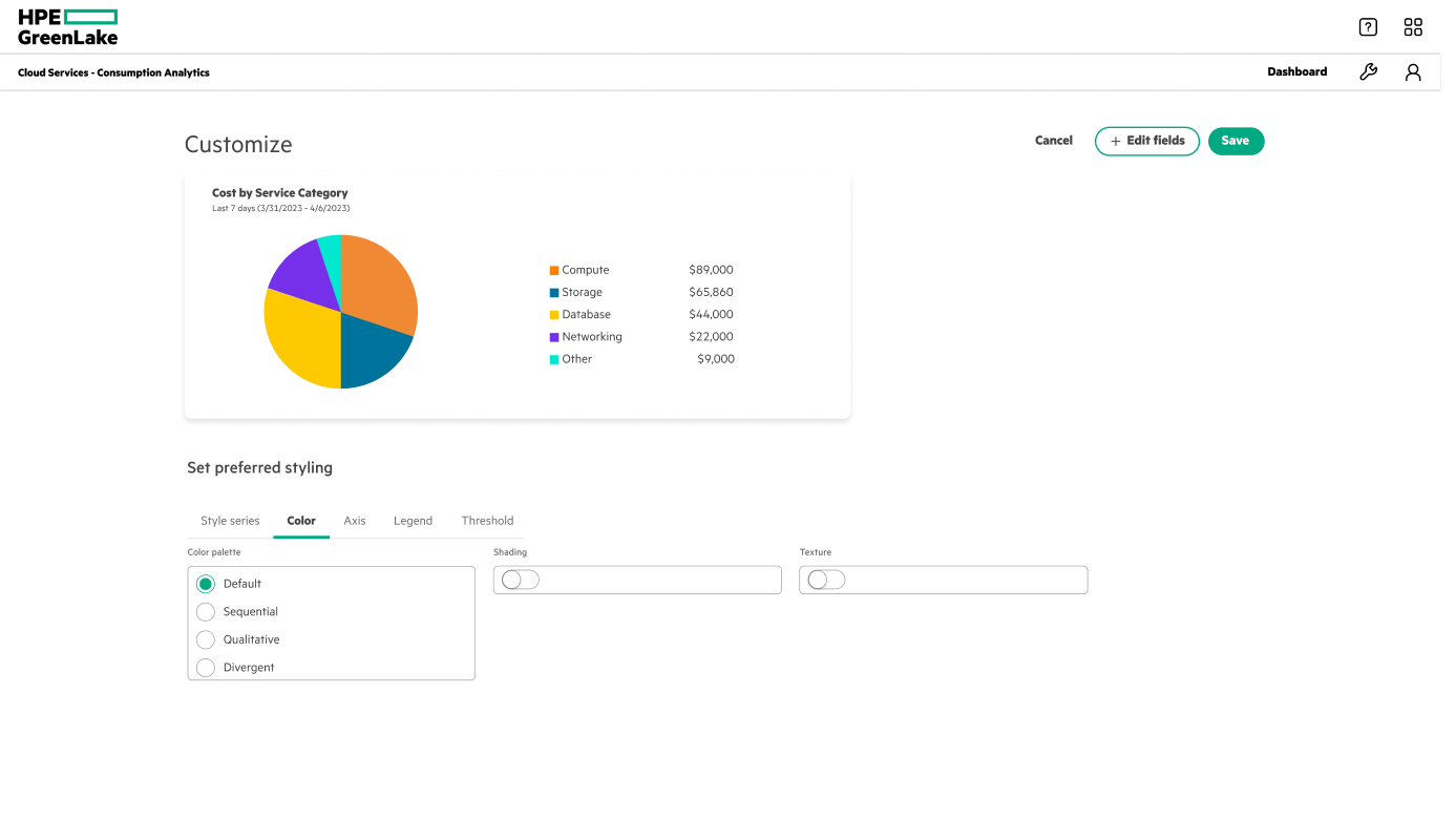 Color customization v1 — jargon palette names and interrupting page headers